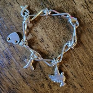 tiffany co. 925 sterling silver paloma picasso Infinity Link Charm Bracelet